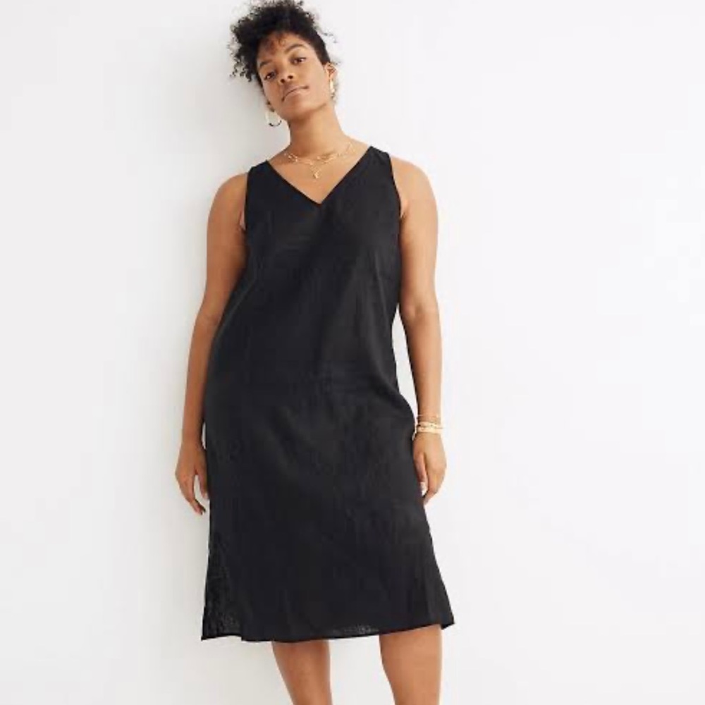 Madewell Linen-Blend V-Neck Tank Dress
